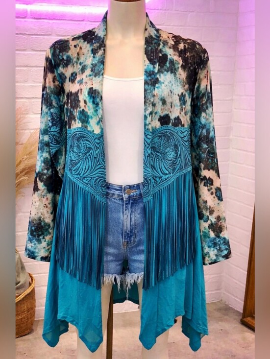 Jackets & Blazers - Lightweight Jacket Kimono Not Sheer Long STUNNNG western Vibe BOHO chic.